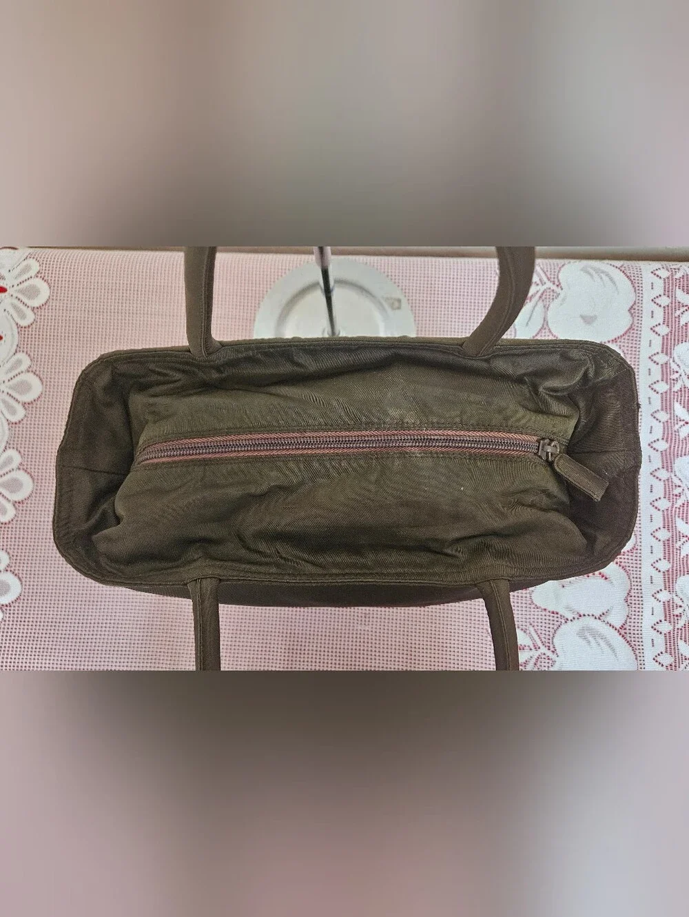Prada Nylon Green Handbag Vintage Satchel Authentic